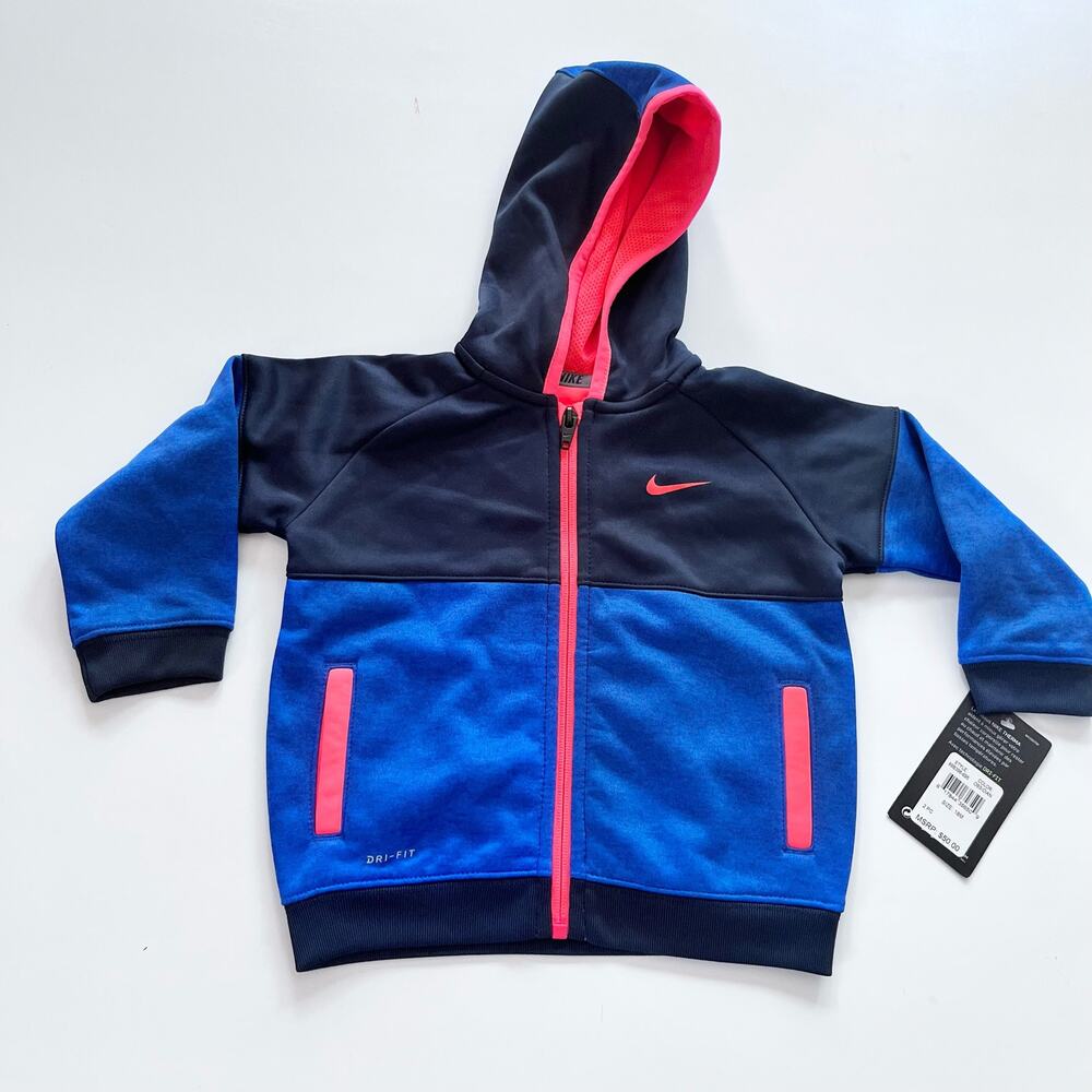 Nike boys dri-fit zip sweatshirt hoodie size 18 months NWT